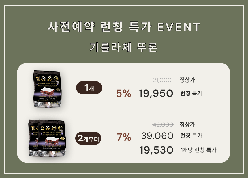 [프리오더 알림 신청하기] 기를라체 뚜론 크로칸티 바이츠